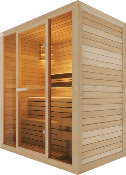 Трехместная финская сауна Comfort из кедра